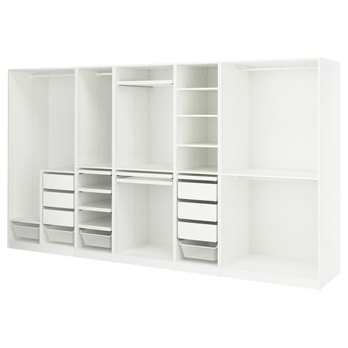 PAX Combinación de clóset, blanco, 375x58x201 cm