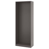 PAX Estructura de almacenaje de pared, gris oscuro, 75x35x201 cm