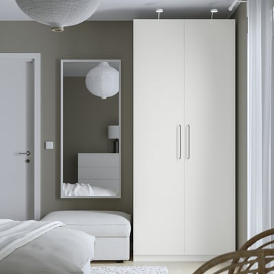 PAX / FORSAND Combinación de clóset, blanco/blanco, 100x60x236 cm