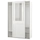 PAX / GRIMO Clóset con puertas correderas, blanco/vidrio incoloro blanco, 150x66x236 cm