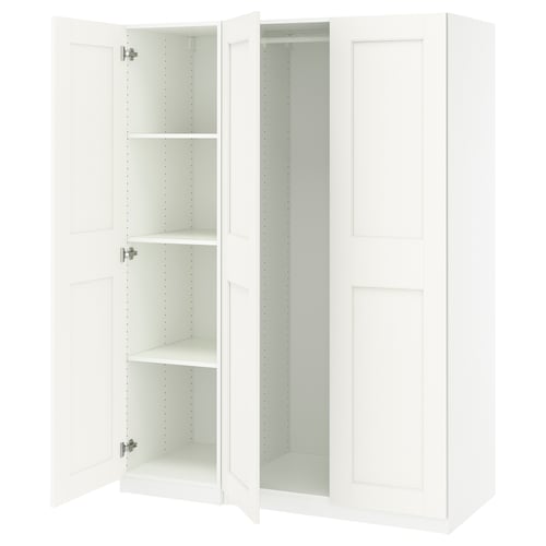 PAX / GRIMO Combinación de clóset, blanco/blanco, 150x60x201 cm