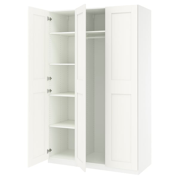 PAX / GRIMO Combinación de clóset, blanco/blanco, 150x60x236 cm