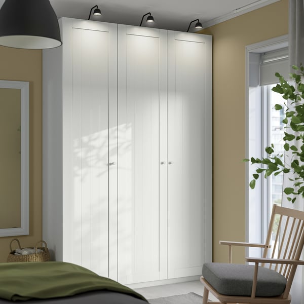 PAX / GULLABERG Combinación de clóset, blanco/blanco, 150x60x236 cm