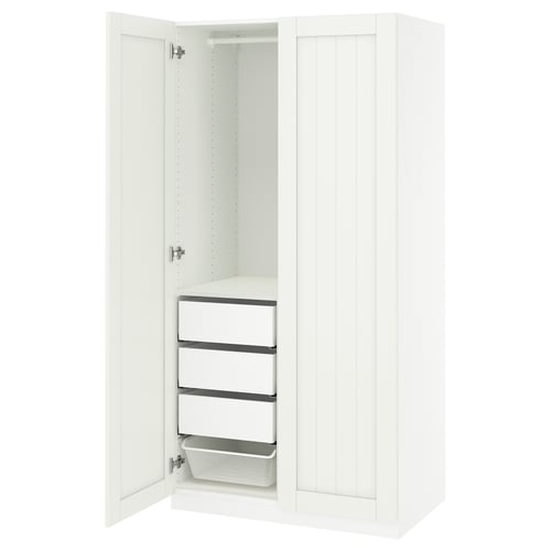 PAX / GULLABERG Combinación de clóset, blanco/blanco, 100x60x201 cm