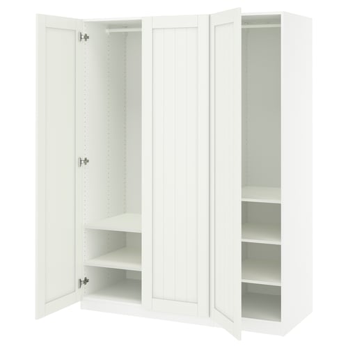 PAX / GULLABERG Combinación de clóset, blanco/blanco, 150x60x201 cm