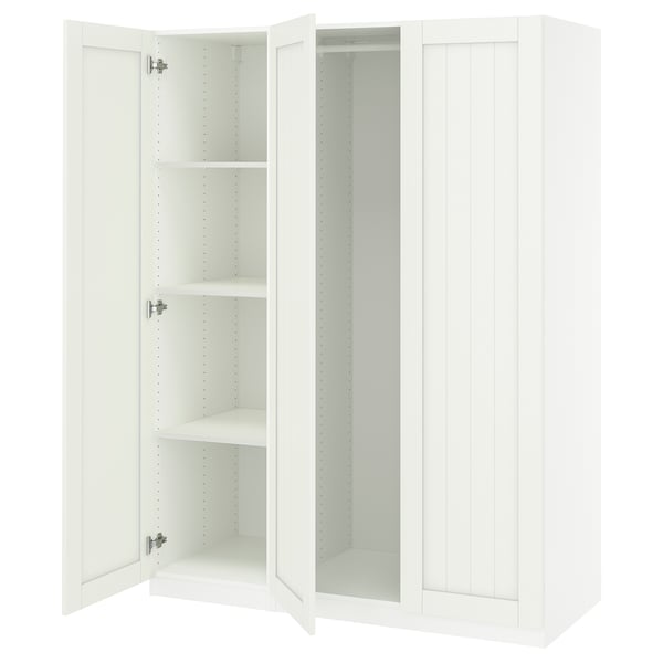 PAX / GULLABERG Combinación de clóset, blanco/blanco, 150x60x201 cm