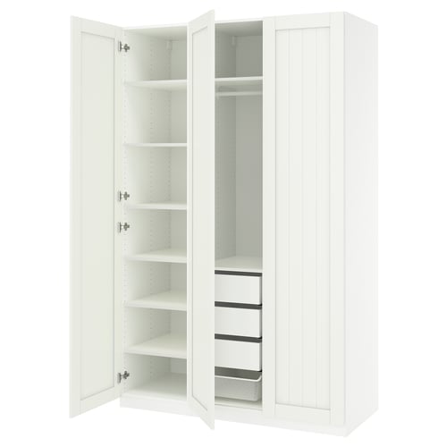 PAX / GULLABERG Combinación de clóset, blanco/blanco, 150x60x236 cm
