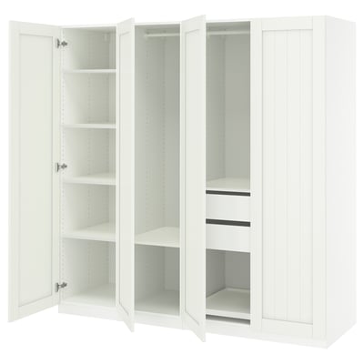 PAX / GULLABERG Combinación de clóset, blanco/blanco, 200x60x201 cm