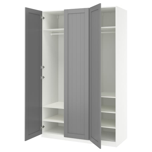 PAX / GULLABERG Combinación de clóset, blanco/gris, 150x60x236 cm