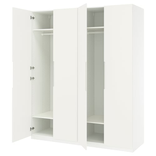 PAX / TONSTAD Combinación de clóset, blanco/hueso, 200x60x236 cm