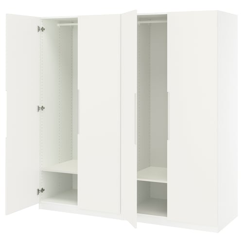 PAX / TONSTAD Combinación de clóset, blanco/hueso, 200x60x201 cm