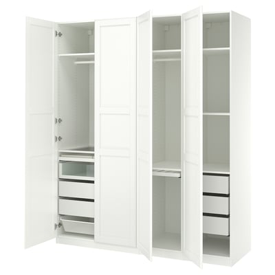 PAX / TYSSEDAL Combinación de clóset, blanco blanco/blanco, 200x60x236 cm