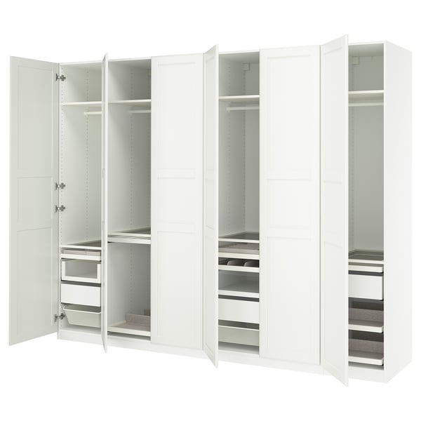 PAX / TYSSEDAL Combinación de clóset, blanco/blanco, 300x60x236 cm