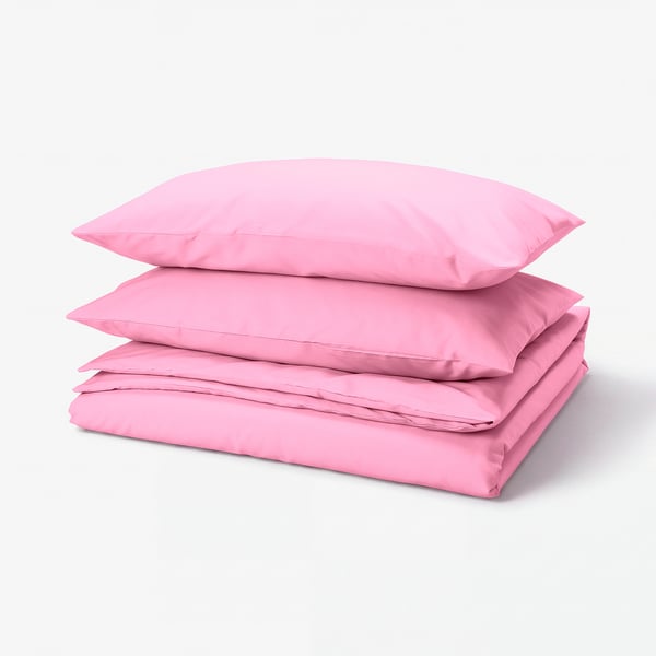 PILTANDVINGE Funda nórdica +funda(s) de almohada, rosa, King