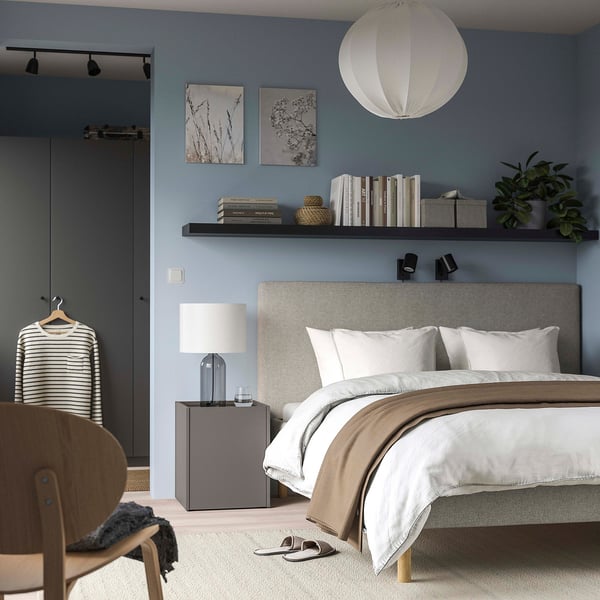 PLÖJKER Buró, gris oscuro, 41x41x50 cm