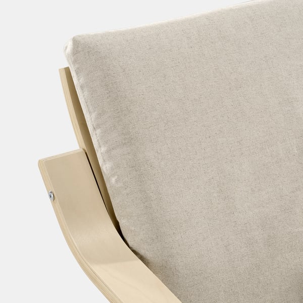 POÄNG Cojín de respaldo bajo para sillón, Katorp natural/beige