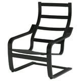 POÄNG Estructura de sillón, negro-café