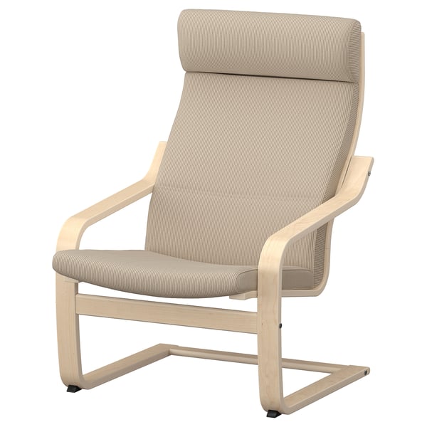 POÄNG Sillón, chapa abedul/Kelinge beige