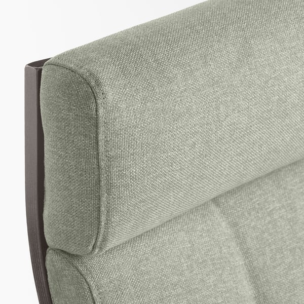 POÄNG Sillón, negro-café/Gunnared Verde claro