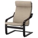 POÄNG Sillón, negro-café/Hillared beige