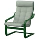 POÄNG Sillón, verde oscuro/Gunnared Verde claro