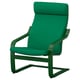 POÄNG Sillón, verde oscuro/Vissle Verde oscuro