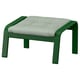 POÄNG Taburete, verde oscuro/Gunnared Verde claro