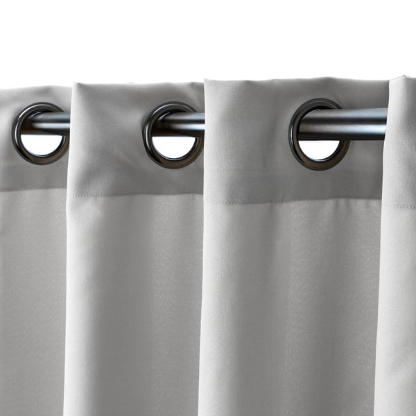 REVLUMMER Cortinas, 1 par, gris claro, 140x213 cm