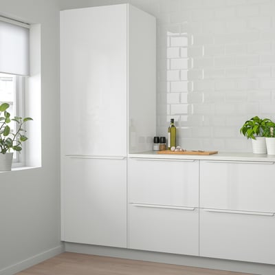 RINGHULT Puerta, alto brillo blanco, 31x102 cm