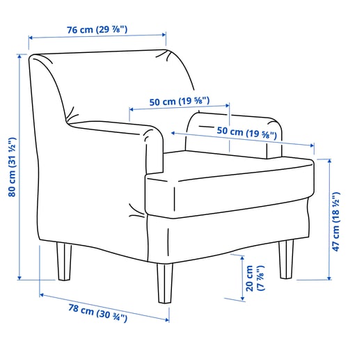 ROCKSJÖN Sillón con taburete, Blekinge blanco