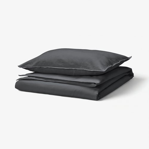 RUNDHAGTORN Funda nórdica +funda(s) de almohada, carbón, Individual