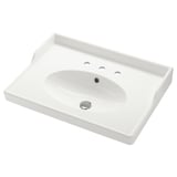 RUTSJÖN Lavabo, blanco Bimando de 8", 80x56 cm