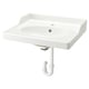 RUTSJÖN Lavabo con trampa de agua, blanco, 64x56 cm