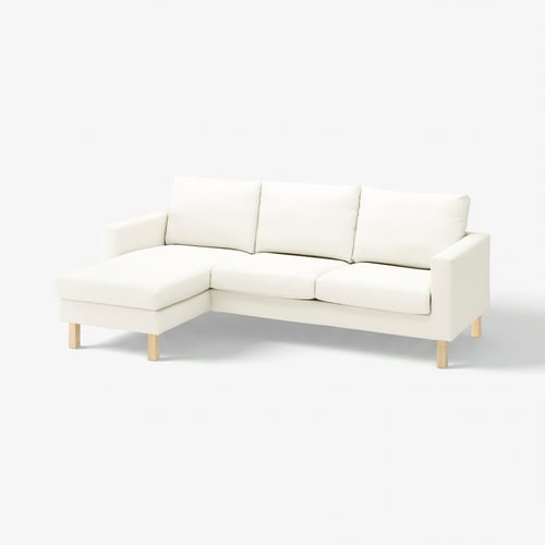 SALTSJÖBADEN Funda sofá 3 asientos+chaise longue, Blekinge blanco