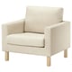 SALTSJÖBADEN Sillón, Vittangi beige claro/blanco