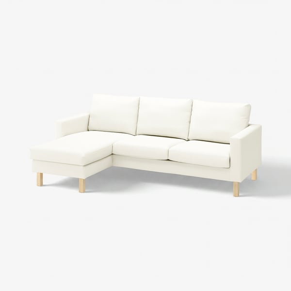 SALTSJÖBADEN Sofá 3 plazas con chaise, Blekinge blanco