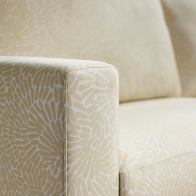 SALTSJÖBADEN Sofá 3 plazas con chaise, Vittangi beige claro/blanco