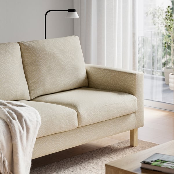 SALTSJÖBADEN Sofá de 2 asientos, Vittangi beige claro/blanco