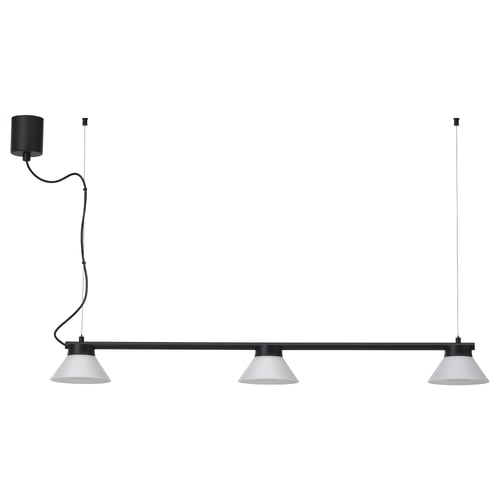 SAMBORD Lámpara de techo con 3 luces, negro/blanco