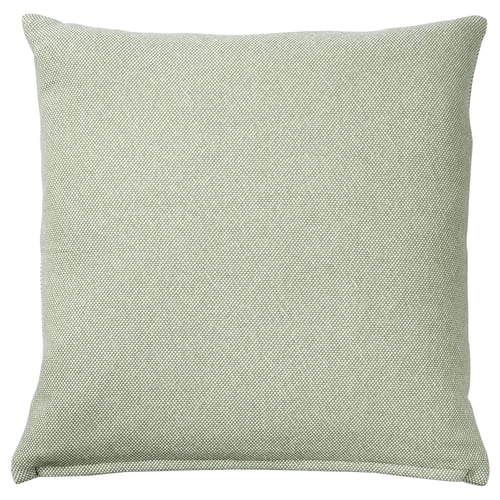 SANDTRAV Cojín, verde grisáceo/blanco, 45x45 cm