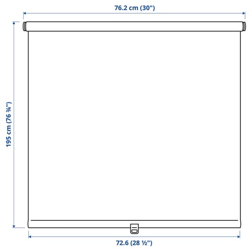 SANDVEDEL Persiana enrollable, beige, 76.2x195 cm