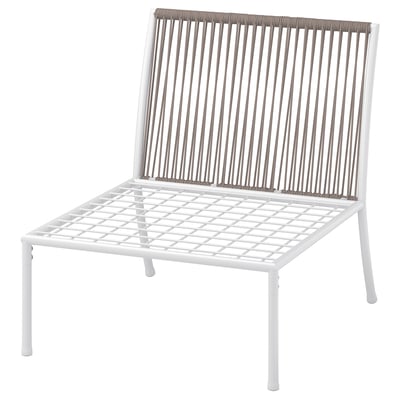 SEGERÖN Módulo de 1 asiento, exterior, blanco/beige