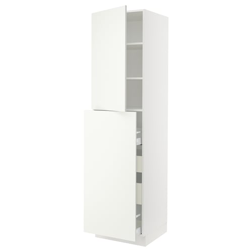 SEKTION Gabin alt extb 2 prtas 4 cjnes+ests, blanco/Vallstena blanco, 61.0x61.0x228.6 cm