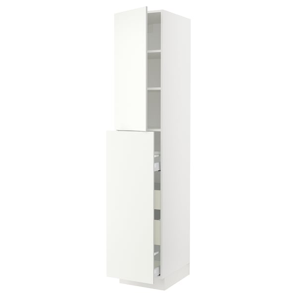 SEKTION Gabin alt extb 2 prtas 4 cjnes+ests, blanco/Vallstena blanco, 46x61x229 cm