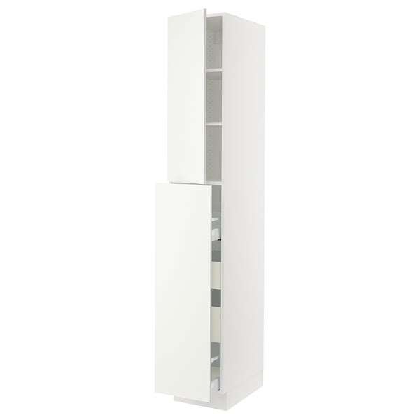 SEKTION Gabin alt extb 2 prtas 4 cjnes+ests, blanco/Vallstena blanco, 38x61x229 cm