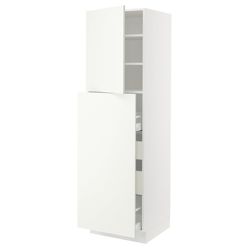 SEKTION Gabin alt extb 2 prtas 4 cjnes+ests, blanco/Vallstena blanco, 61x61x203 cm
