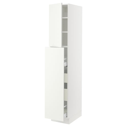 SEKTION Gabin alt extb 2 prtas 4 cjnes+ests, blanco/Vallstena blanco, 38x61x203 cm