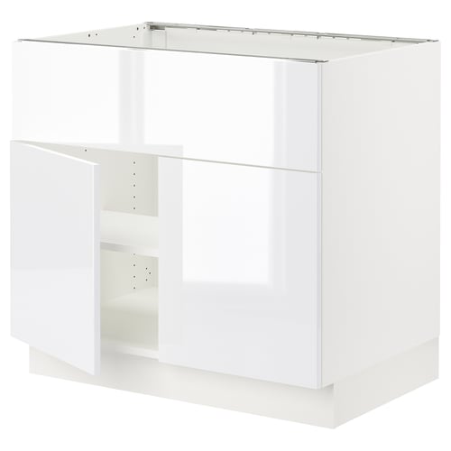 SEKTION Gabin bajo parrilla/int ext+2 prtas, blanco/Ringhult blanco, 91x61x76 cm