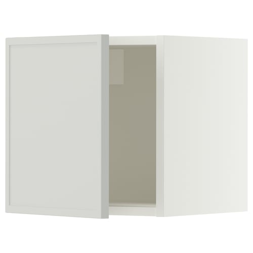 SEKTION Gabin pared 1 puerta c/ estantes, blanco/Aspudden gris claro, 38x37x38 cm