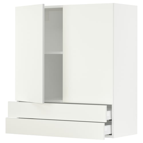 SEKTION Gabin pared 2 puertas 2 cajones, blanco/Vallstena blanco, 91x37x102 cm